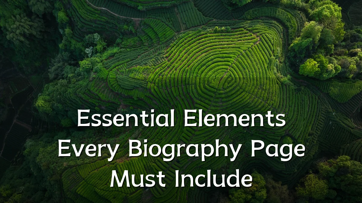 Essential Elements Every Biography Page Must Include